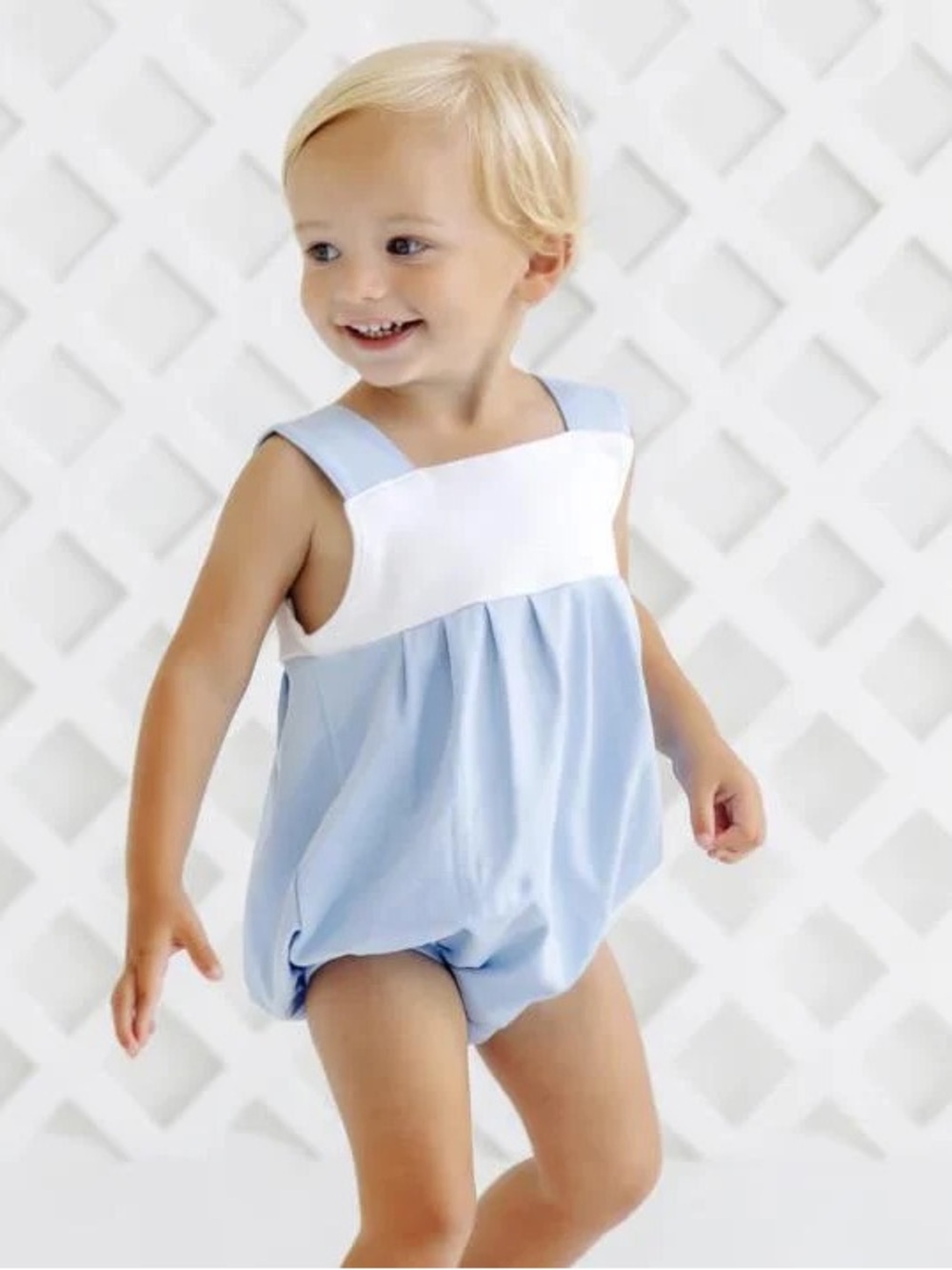 The Beaufort Bonnet Company Unisex Branham Bubble Blue White 12 to 18 Month NWOT